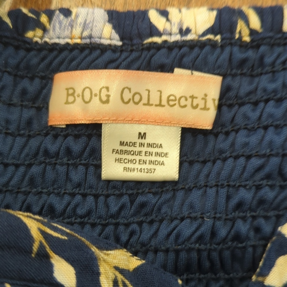 Blue Floral Bustier Top - Picture 5 of 8